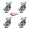 Service Caster 5 Inch Semi Steel Wheel Swivel Top Plate Caster Set SCC-20S515-SSR-4 - alternate 3